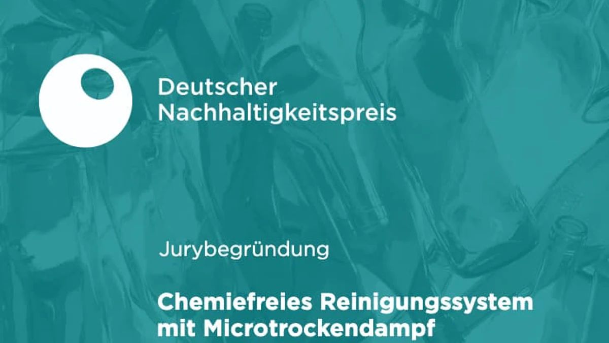 Urkunde des Deutschen Nachhaltigkeitspreises für chemiefreie Reinigung