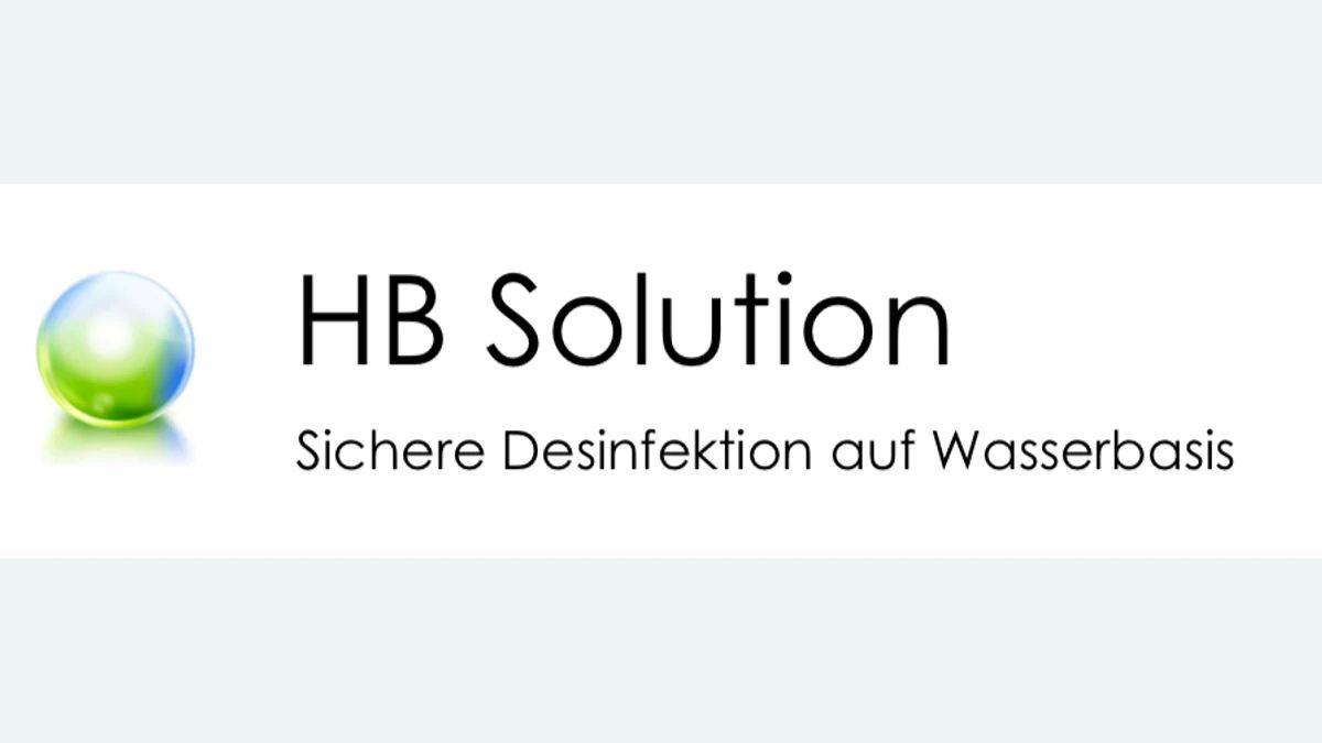 Logo von HB Solution – sichere Desinfektion auf Wasserbasis