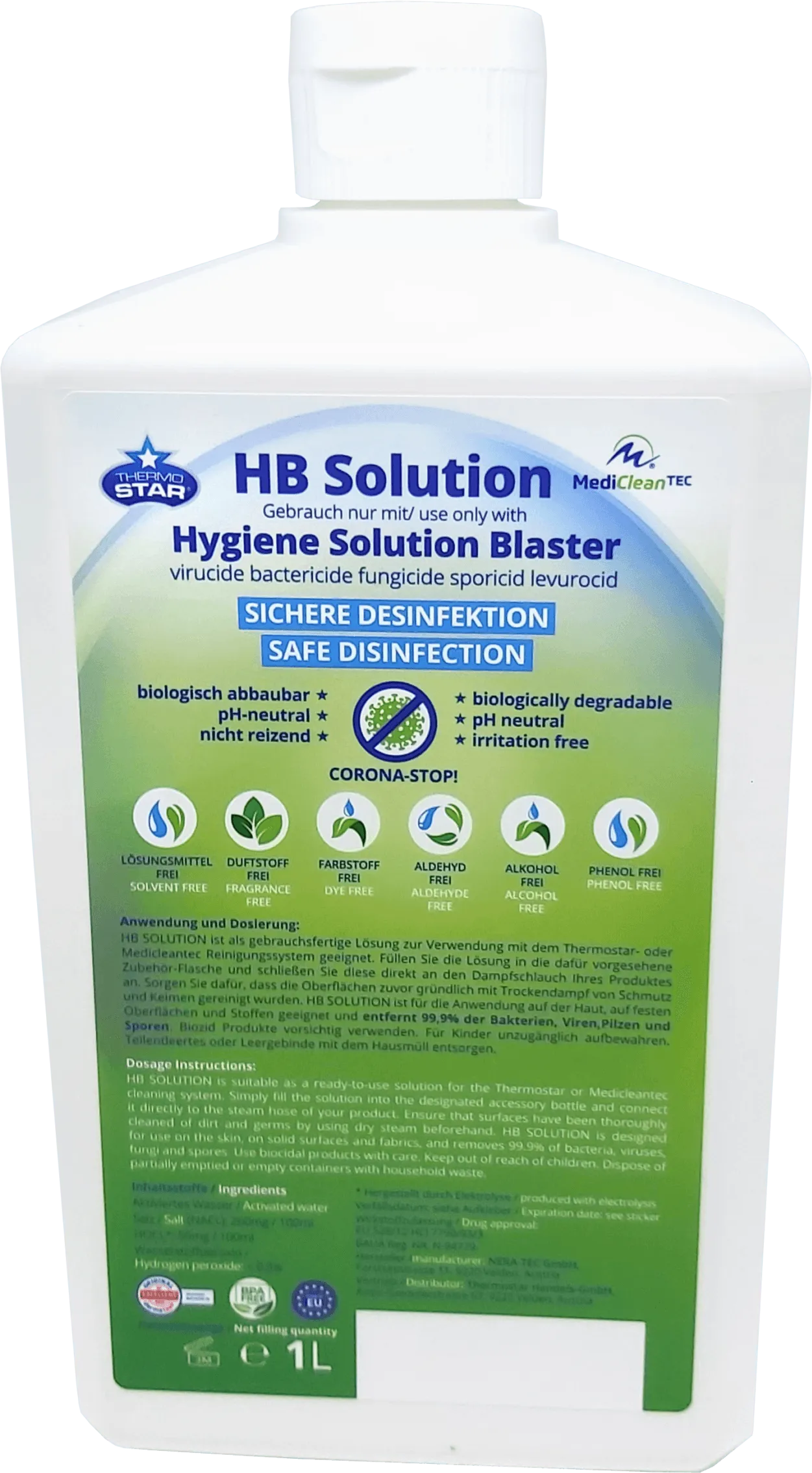 HB Solution, Desinfektionslösung auf Wasserbasis